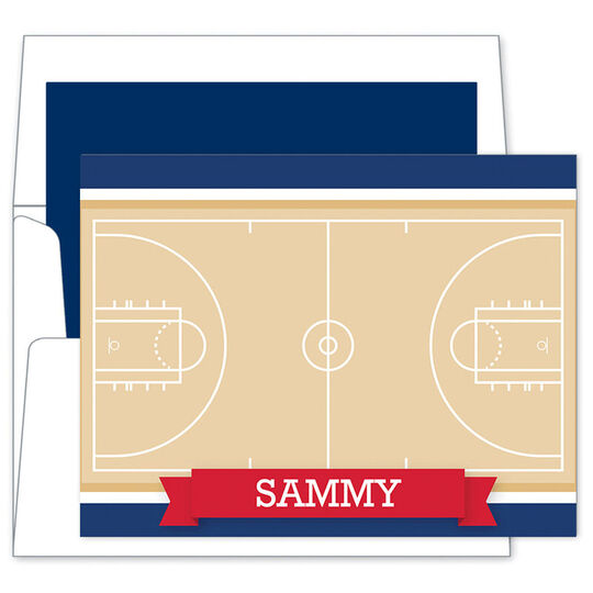 Basketball Court Folded Note Cards